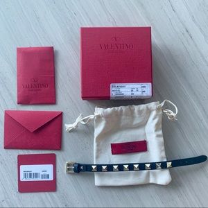 Black Valentino Garavani Rockstud Bracelet